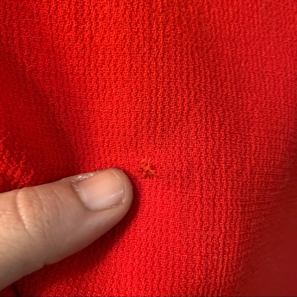 Vintage Saks Jandel red ruffle Secretary dress - Picture 12 of 16